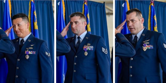 Three airmen who survived Tower 22 attack receive Purple Heart