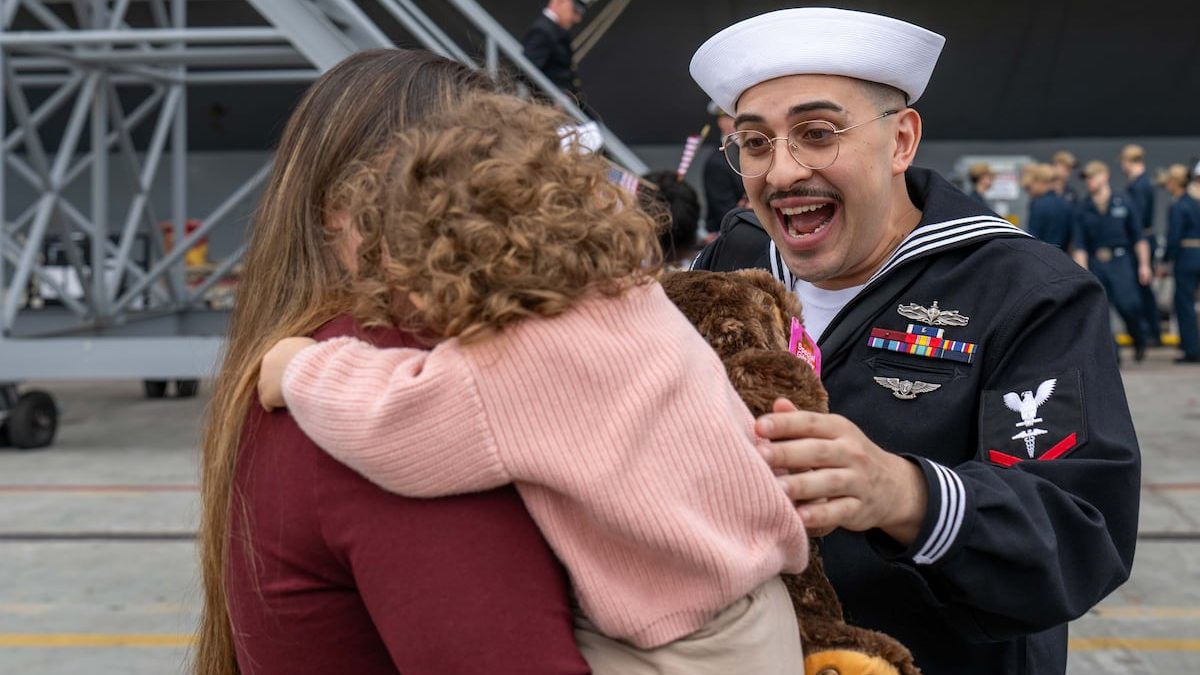 After nine grueling months at sea, USS Theodore Roosevelt is home