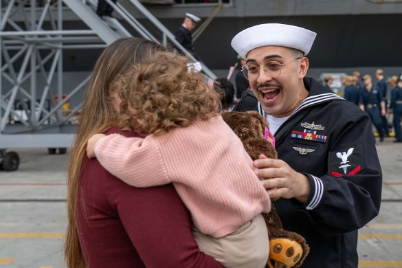 After nine grueling months at sea, USS Theodore Roosevelt is home