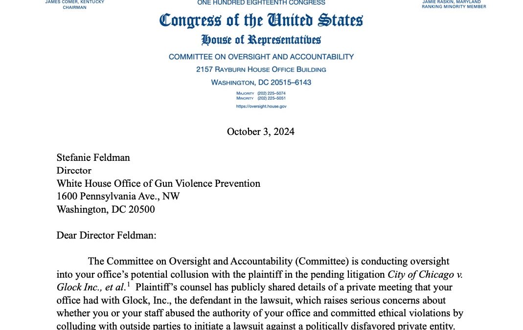 House Oversight Committee Subpoenas White House and ATF Over Alleged Gun Control Collusion