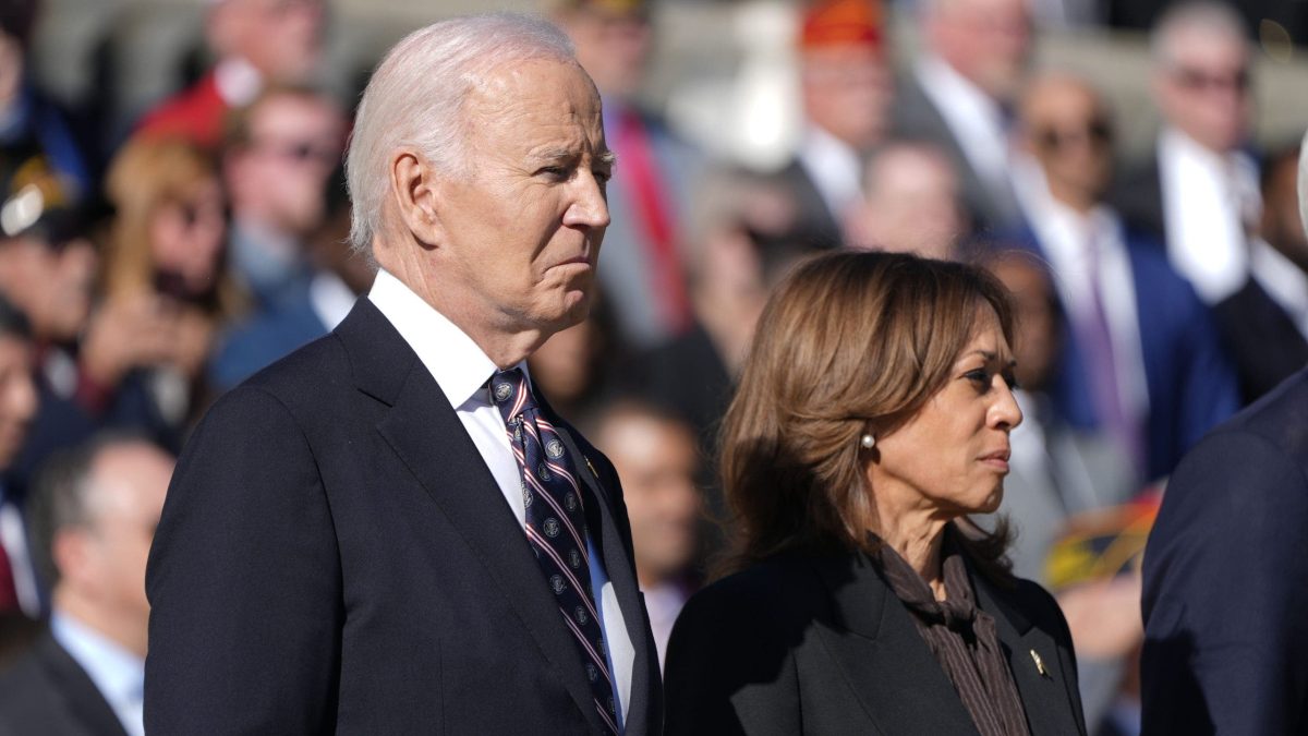 Biden, Harris appear together for 1st time since Trump win at Veterans Day event