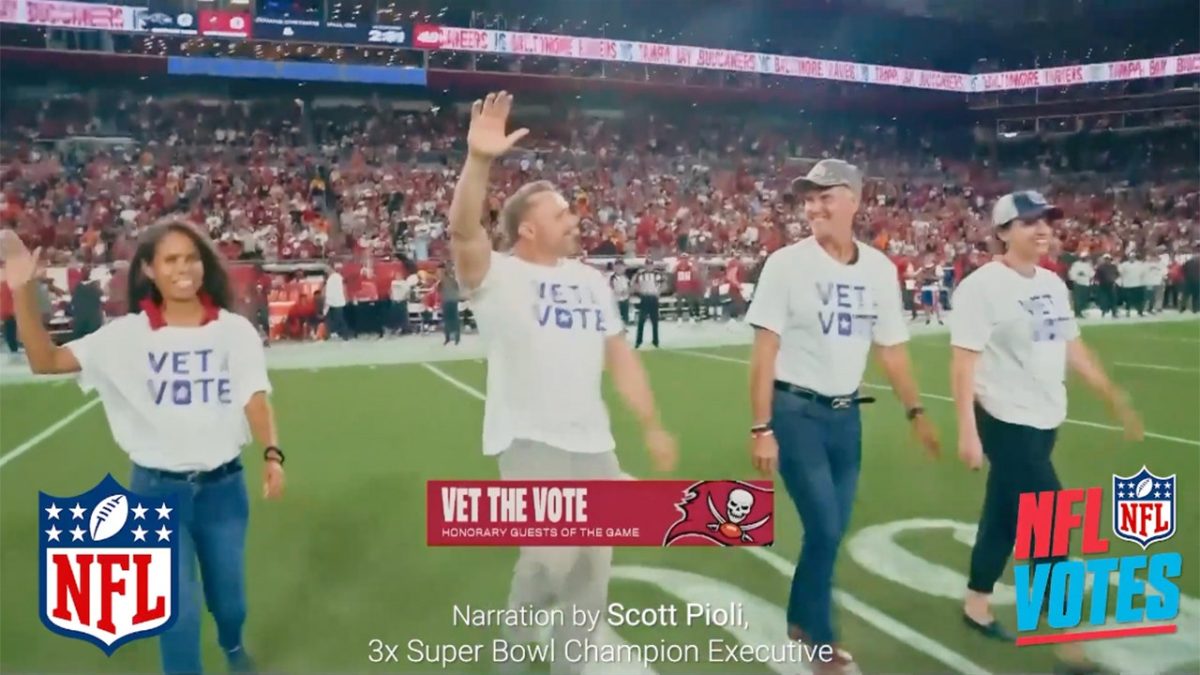 Vet the Vote releases Monday Night Football PSA ahead of Election Day to honor poll workers, veterans