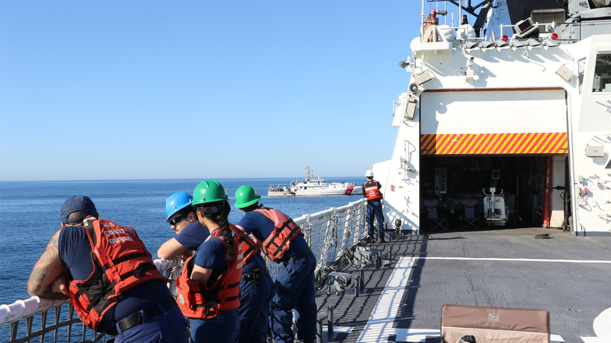 Coast Guard using ship, helicopter to search for missing crew member in Eastern Pacific Ocean