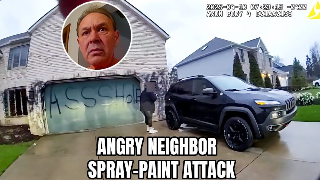 Angry Neighbor Caught Pouring Sugar & Spray Painting House