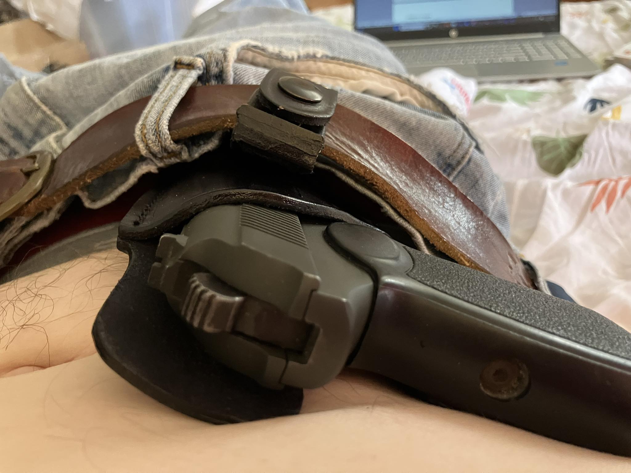 Craft Holsters Makarov Tuckable IWB Holster sitting at the author's appendix