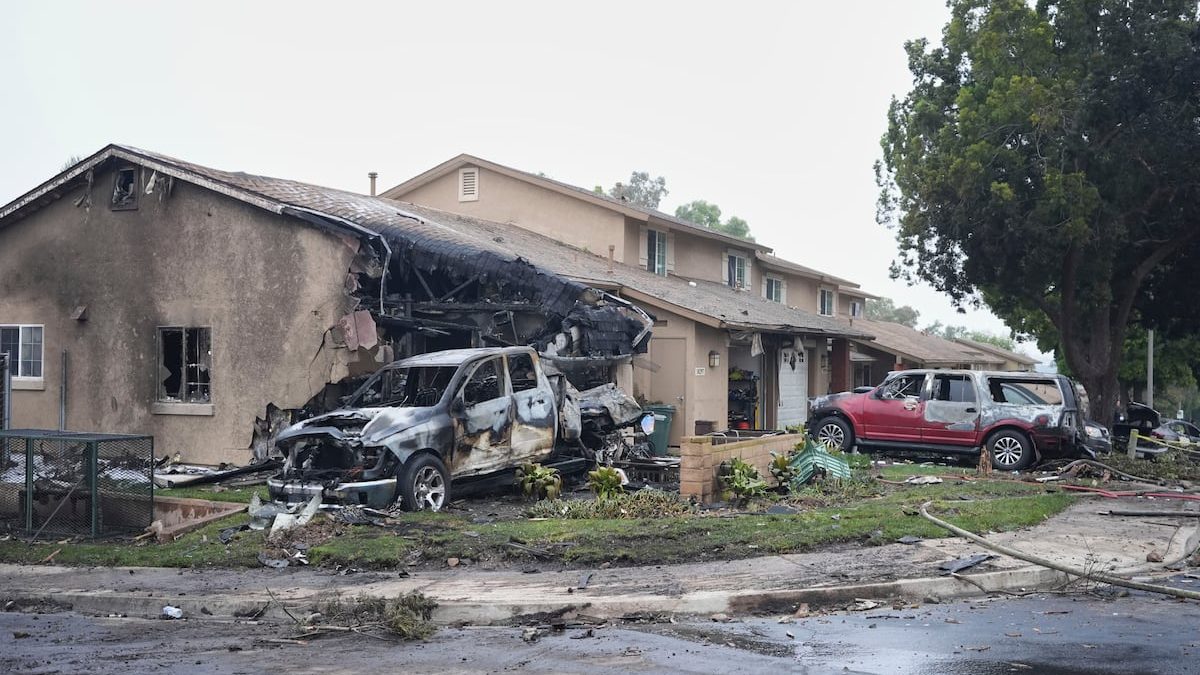 Private plane crashes into San Diego military housing neighborhood