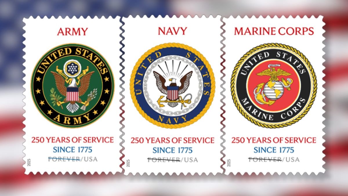 USPS unveils 250th anniversary stamps honoring military branches