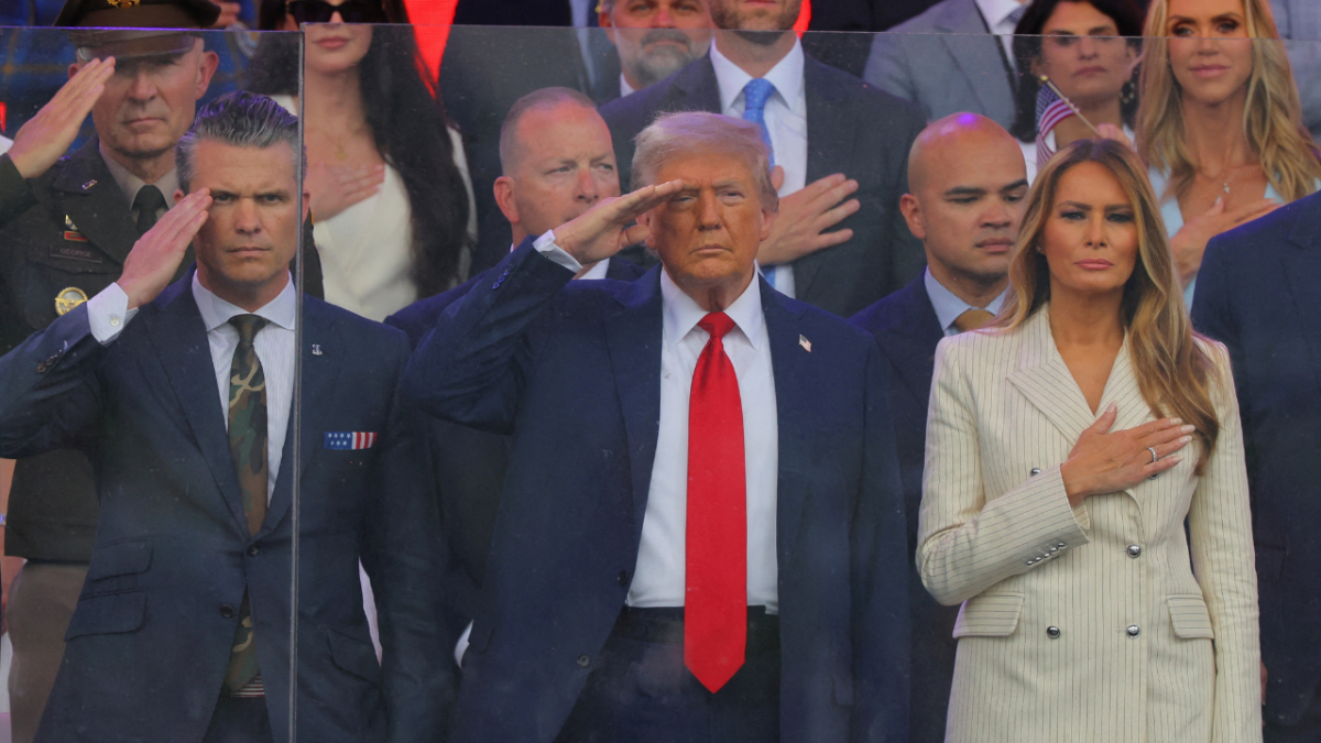 Trump received a flag at the Army’s 250th birthday parade on his 79th birthday