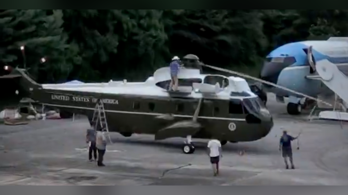 Decommissioned Marine One helicopter now used for Secret Service training