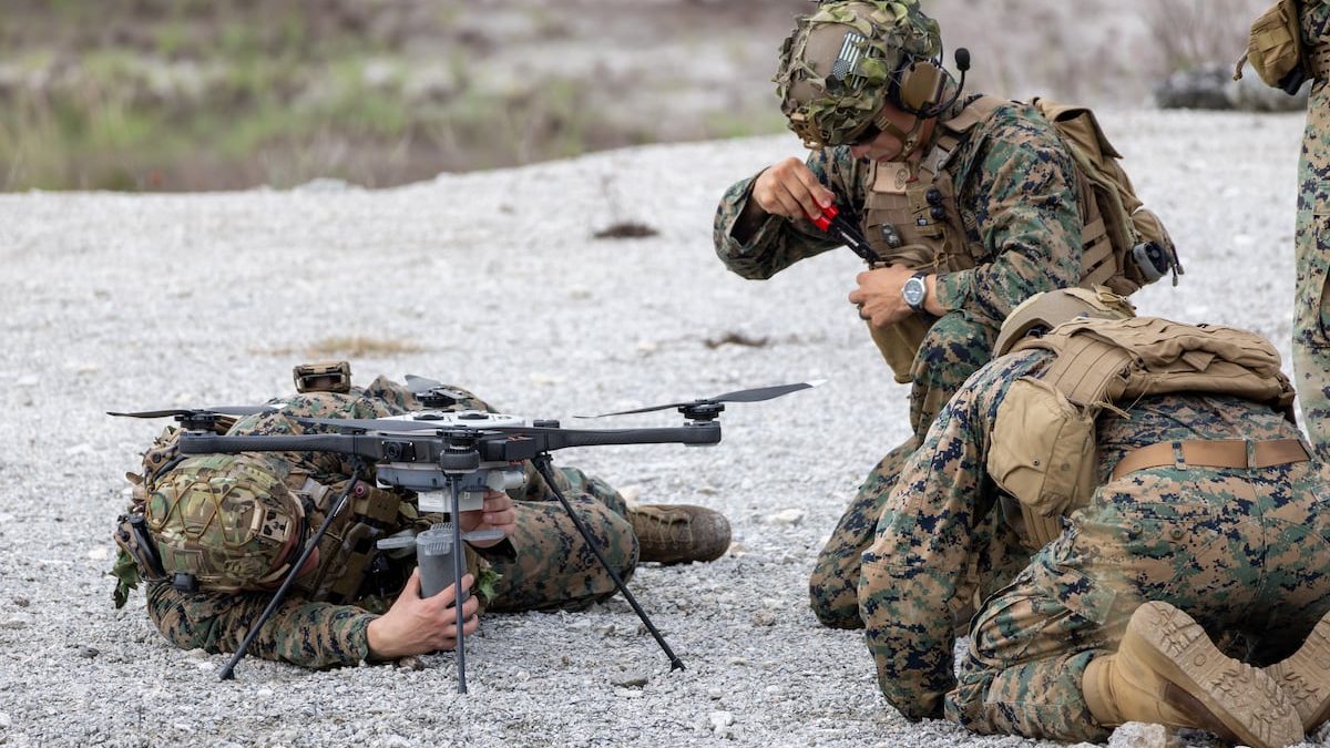 Lejeune Marines run first live munition drop from fielded drone