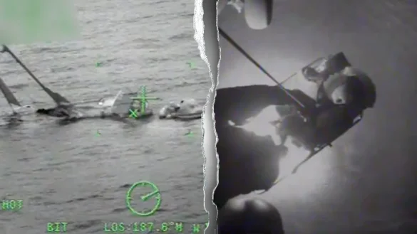 Florida Coast Guard rescues family of three from partially submerged vessel