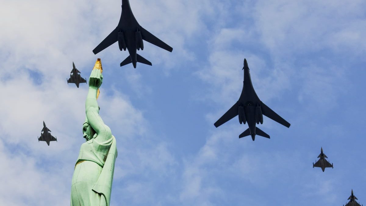 B-1 bombers, NATO fighters fly over Latvia to show unified force