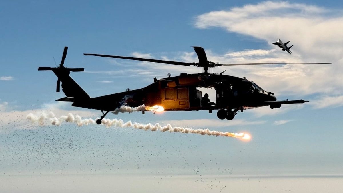 National Guard Tests F-15 Fighter Against Helicopters
