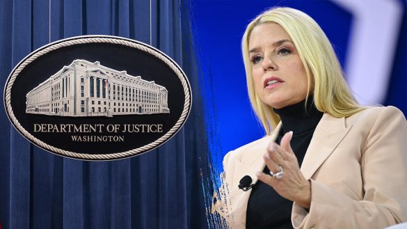 Pam Bondi fires DOJ paralegal for allegedly flipping off National Guard member