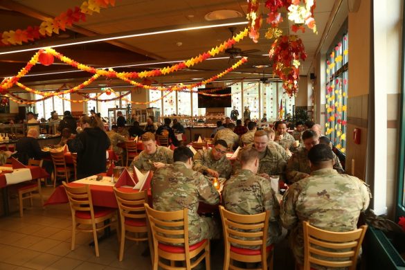 Thanksgiving feasts deployed to troops around the world
