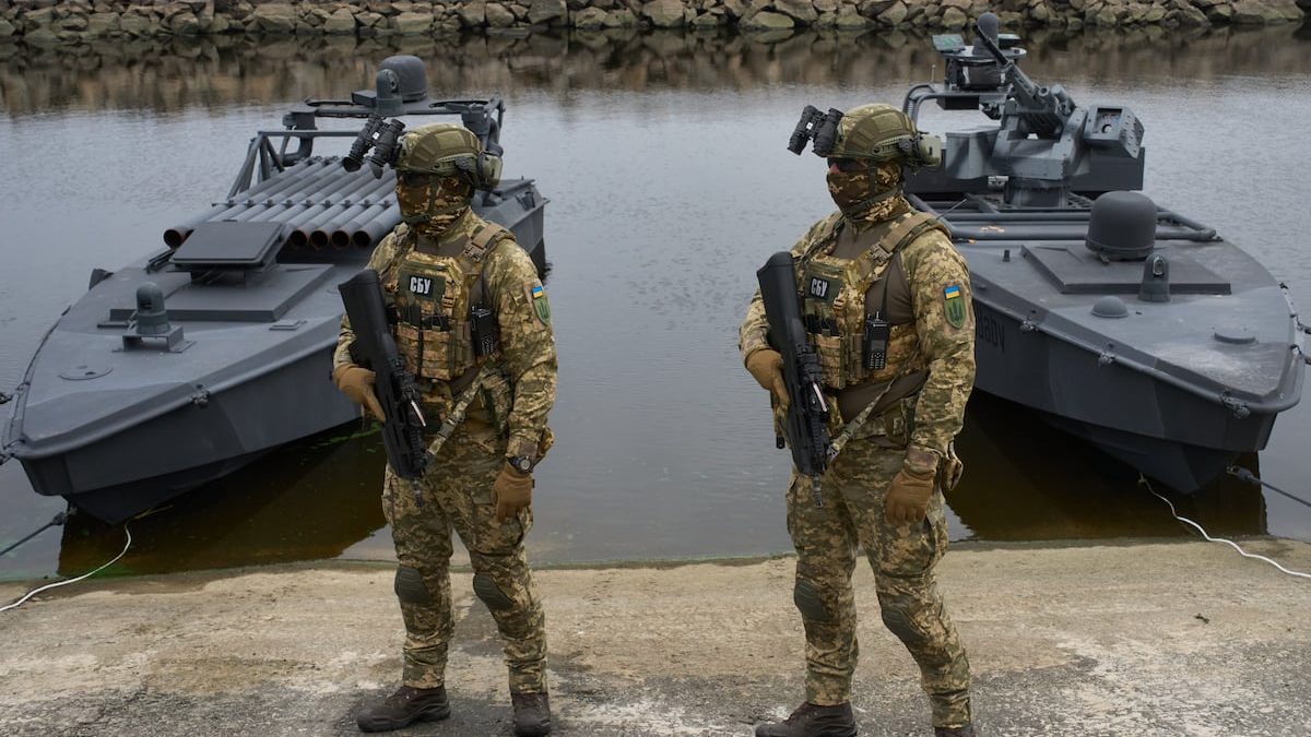 Ukraine’s first underwater drone strike caught on hacked cameras