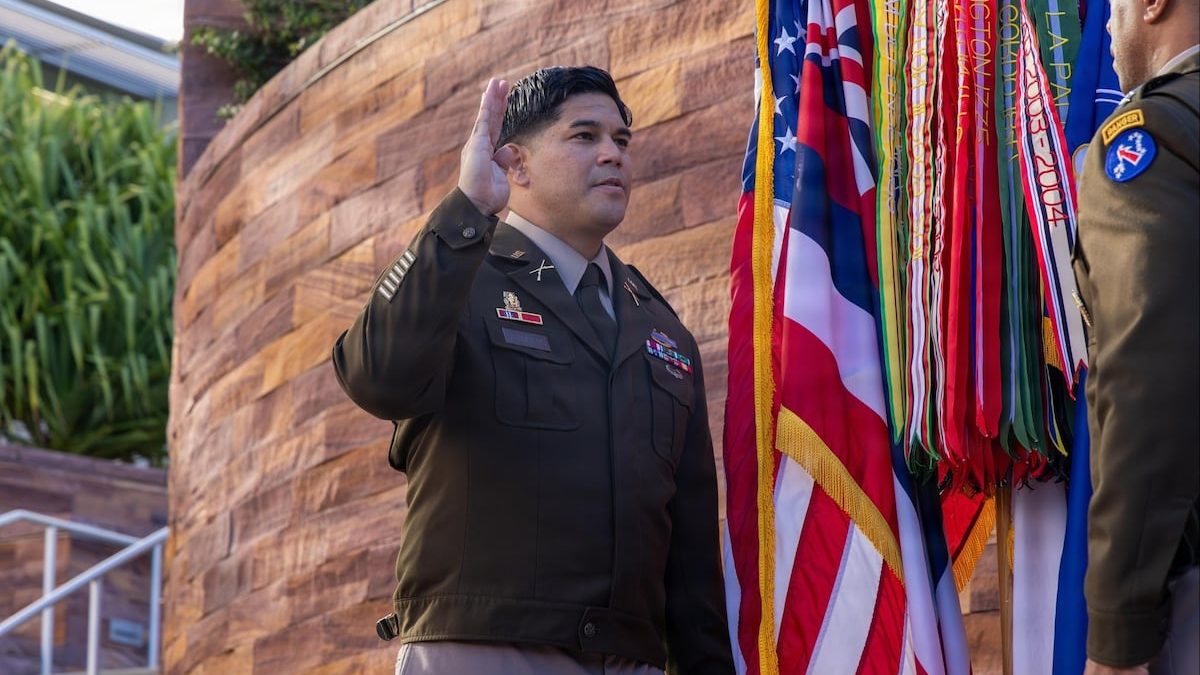 Jeremy Chambers becomes first Army NCO to commission as FAO captain