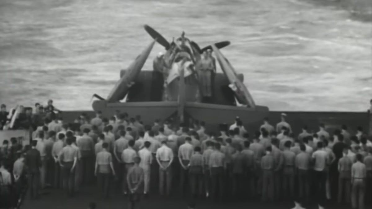 This gunner is the only sailor buried at sea — inside his plane