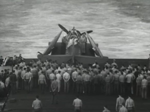 This gunner is the only sailor buried at sea — inside his plane