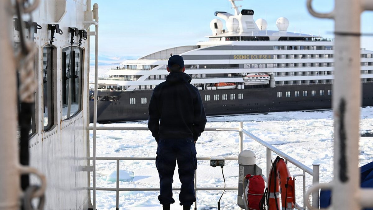 Cruise ship Scenic Eclipse II trapped in thick Antarctica ice is freed by Coast Guard