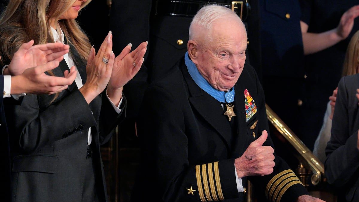 Trump presents Medal of Honor to 100-year-old Korean War veteran during State of the Union