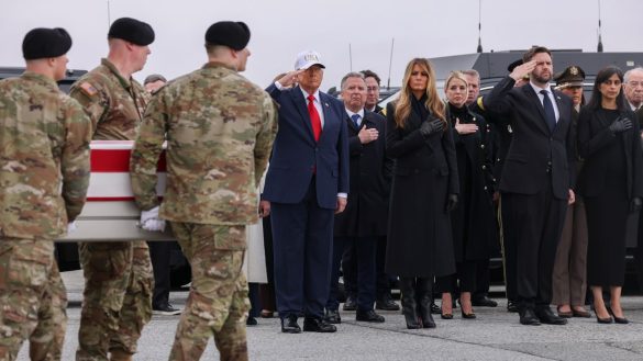 Trump attends Dover dignified transfer for 6 soldiers killed in Kuwait attack