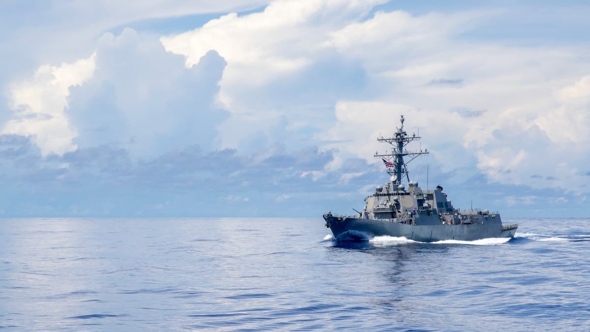 US Navy destroyer intercepts Iranian-flagged vessel trying to skirt blockade