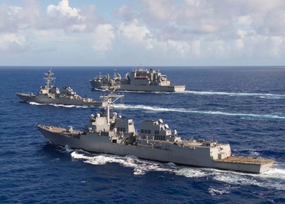 US Navy destroyer fires on cargo vessel attempting to sail to Iranian port