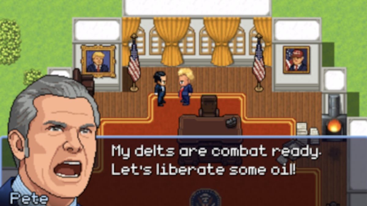 Arcade games satirizing Iran war appear at DC War Memorial