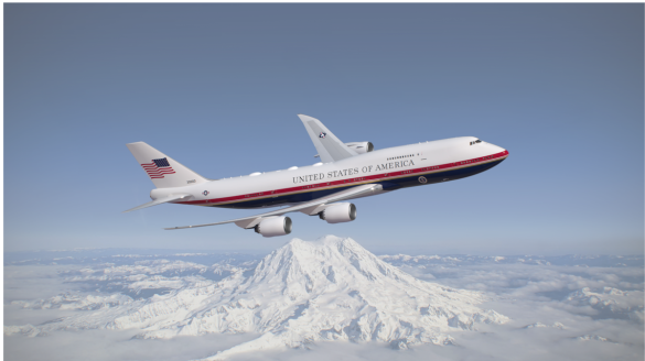 Qatari-donated Air Force One now sports red, white and blue paint job