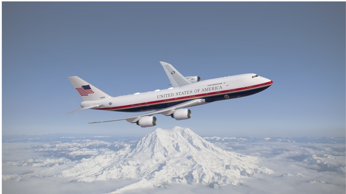Qatari-donated Air Force One now sports red, white and blue paint job