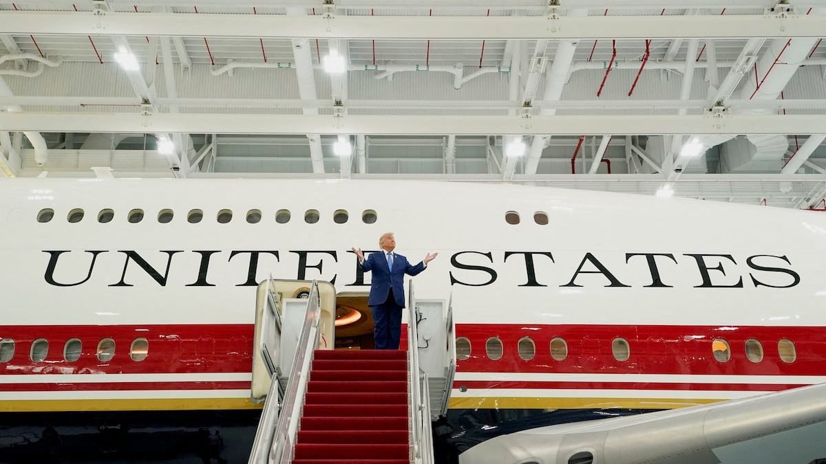 In a first, Trump will travel aboard Qatari-donated Air Force One
