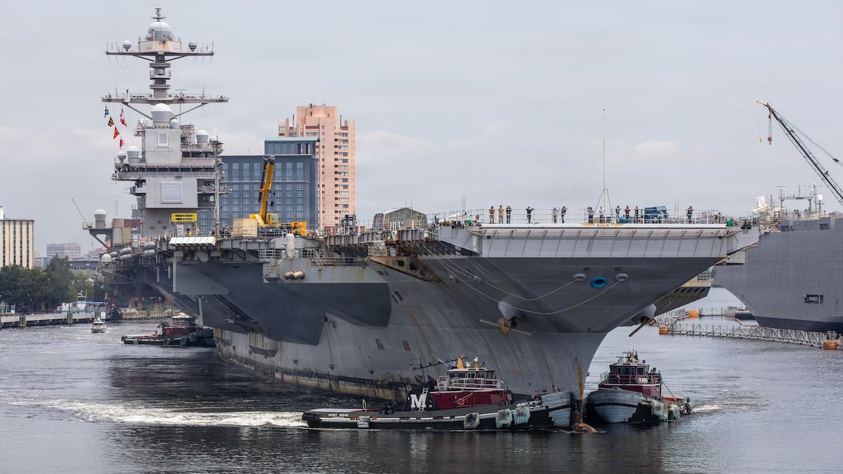 USS Gerald R. Ford to undergo maintenance after onboard fire and plumbing issues