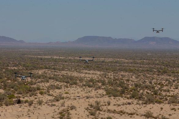 Marine Corps MV-22 Osprey suffers engine fire during Air Force training exercise