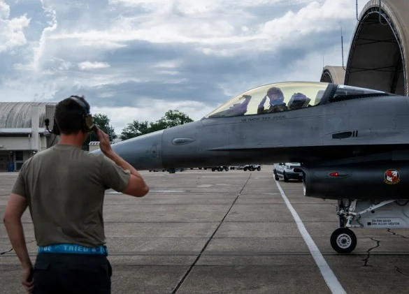 Air Force begins piloted flights, autonomy tests for modified F-16s