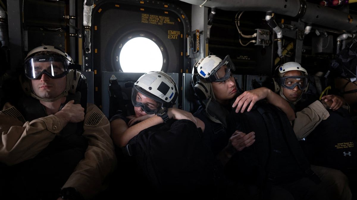 Aboard the USS George Washington, young sailors adjust to war with Iran